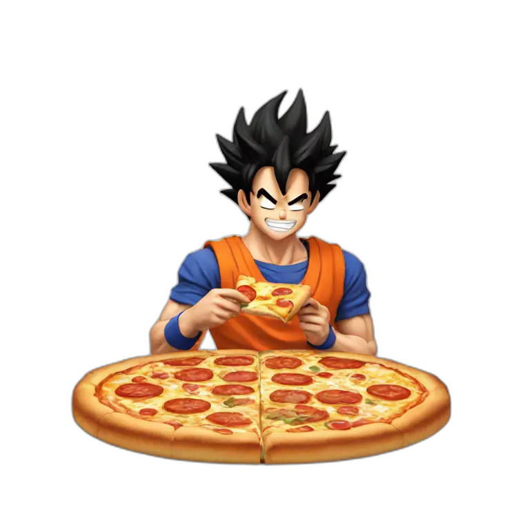 goku comiendo pizza - Por qué Goku come mucho