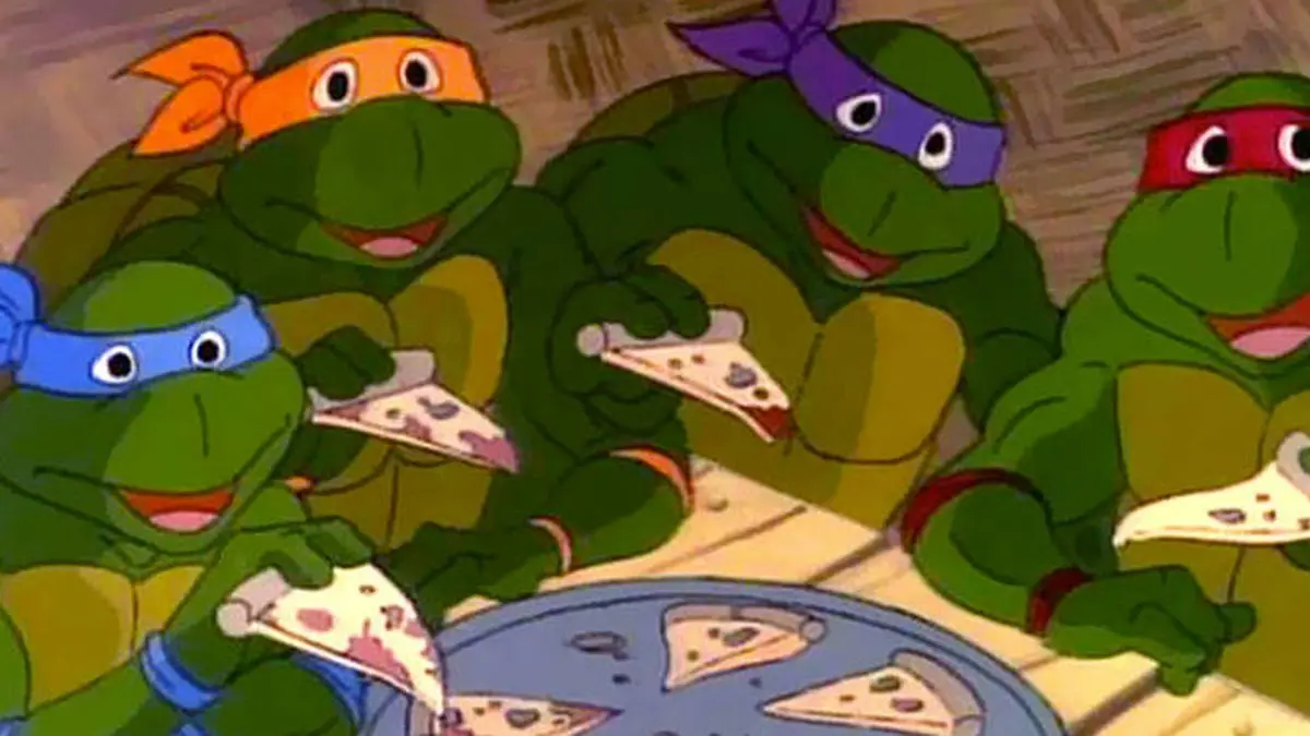 las tortugas ninja comiendo pizza - Qué comia Donatello