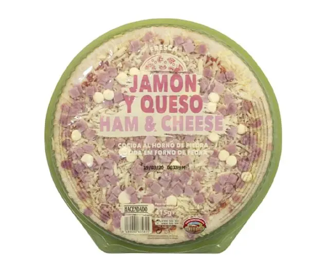 pizza hacendado jamon y queso - Qué lleva la pizza del Mercadona