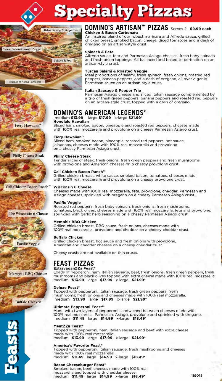 menu of domino's pizza - What is regular pizza in Domino's